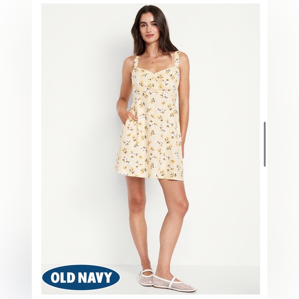 Old Navy Yellow Floral Mini Dress